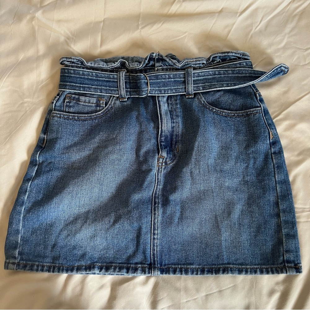 PacSun Denim Belted Skirt Size 26